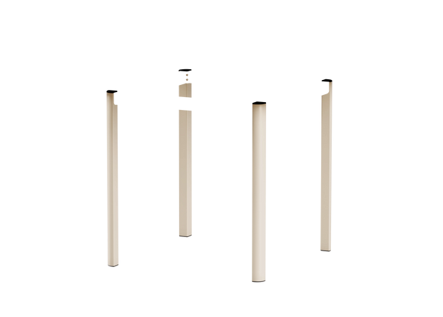 14 - Metallbeine rund
