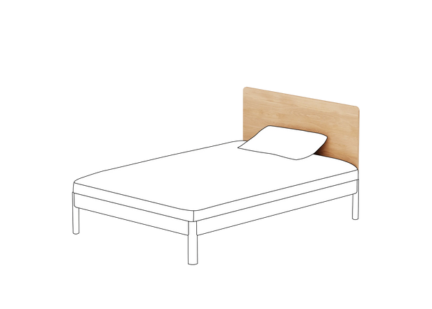 Heia Bett - Kopfteil Solid 140 cm