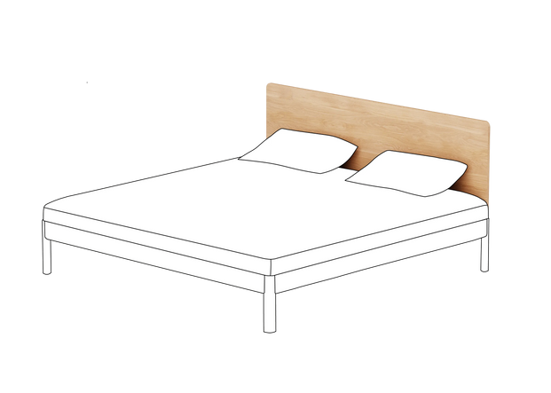 Heia Bett - Kopfteil Solid 200 cm