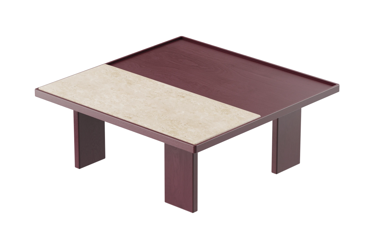Piet Couchtisch - Quadrat Travertin